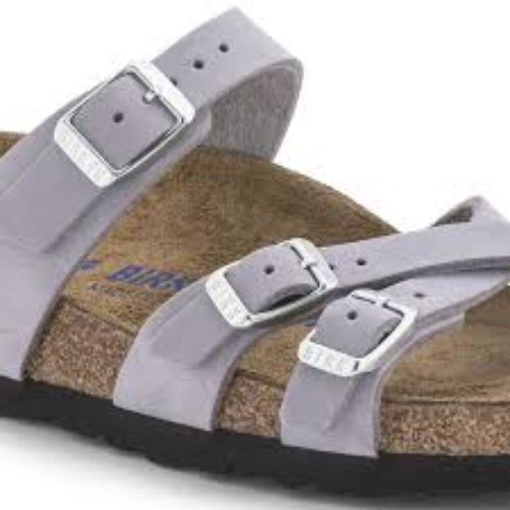 NIB Birkenstock Franca Soft FootbedNubuck Leather - dove gray